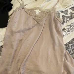 [h&m] nude lace detail camisole silk